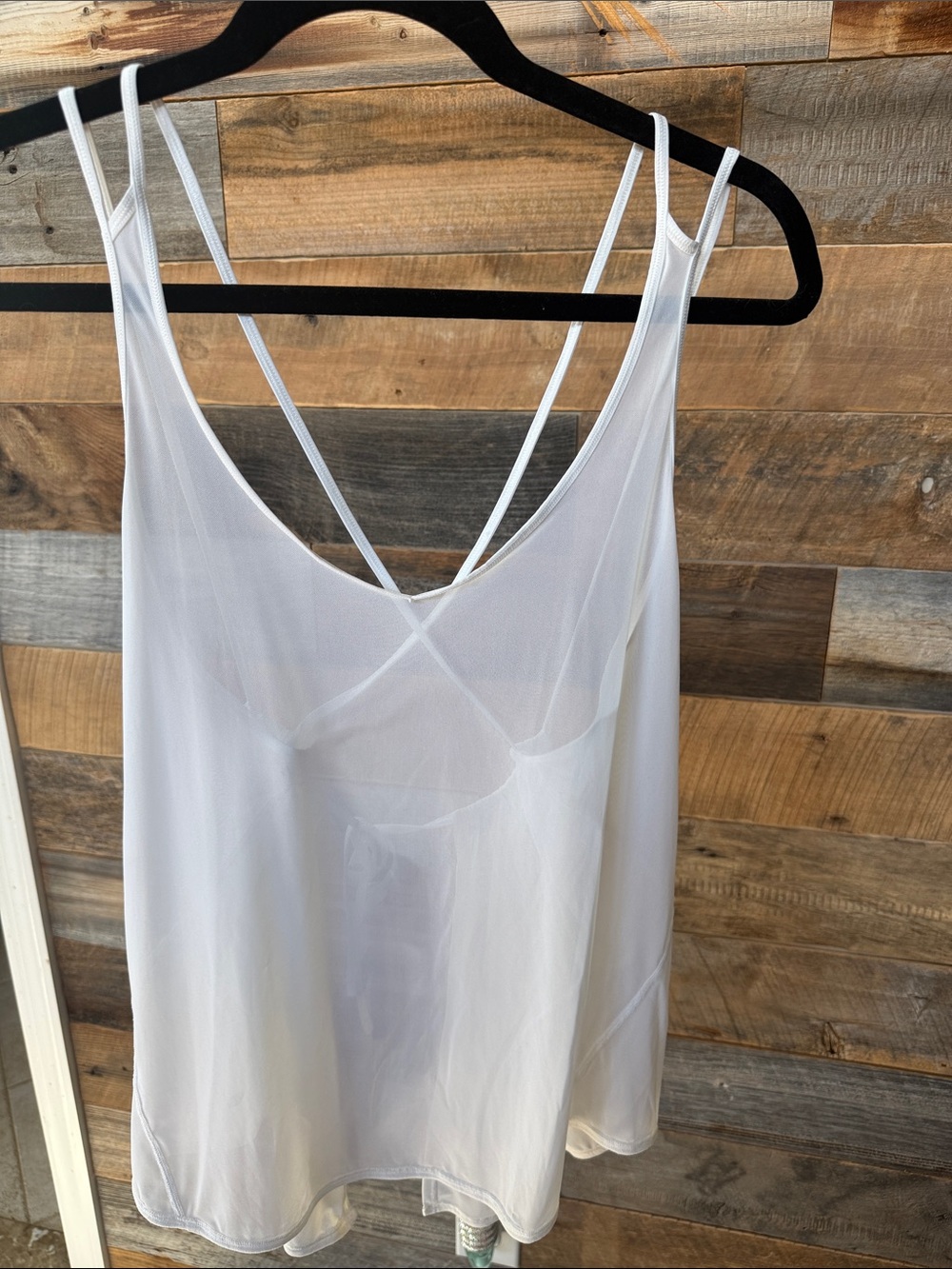 Lululemon Women's White Strappy Camisole Slip Top